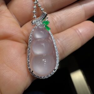 天然緬料高冰翡翠胖冰豆